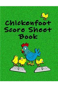 Chickenfoot Score Sheet Book: 100 Double-Sided Pages of Score Sheets for Chickenfoot Dominoes