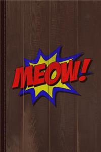 Meow Comic Book Cat Journal Notebook