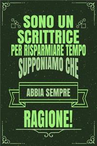 Sono Un Scrittrice Per Risparmiare Tempo Supponiamo Che Abbia Sempre Ragione!