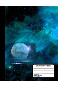 Outer Space Dot Grid Notebook 200 Journal Pages 8 1/2 x 11 Inches