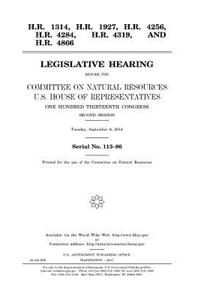 H.R. 1314, H.R. 1927, H.R. 4256, H.R. 4284, H.R. 4319, and H.R. 4866