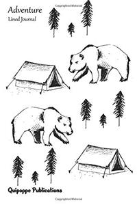 Adventure Lined Journal: Medium Lined Journaling Notebook, Adventure Bear Adventure Cover, 6x9, 130 Pages