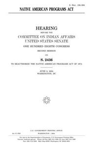 Native American Programs ACT