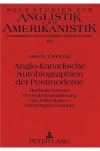 Anglo-Kanadische Autobiographien der Postmoderne