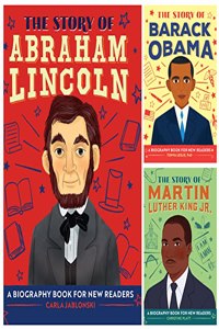 Inspirational Leader Story Book of Abraham Lincoln, Barack Obama and Martin Luther King Jr. (Set of 3 Books) for Children