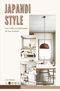 Japandi Style Cozy Home Coloring Book