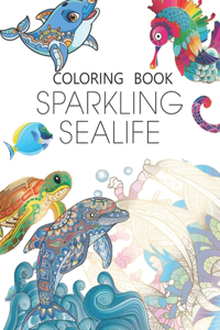 Coloring Book Sparkling Sea life