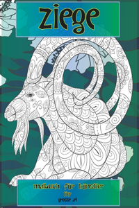 Malbuch für Künstler - Grosse A4 - Tier - Ziege