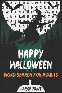 Happy Halloween Word Search for Adults Large Print