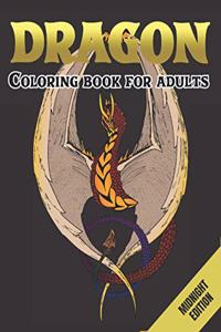 Dragon Coloring Book For Adults Midnight Edition