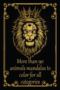 More than 90 animals mandalas to color for all categories