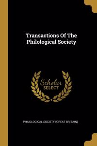 Transactions Of The Philological Society