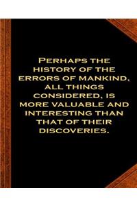 Ben Franklin Quote History Errors Mankind Vintage Style School Composition Book