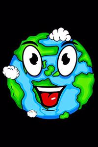 Funny smiling earth journal