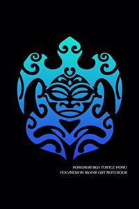 Hawaiian Sea Turtle Honu Polynesian Maori Art Notebook