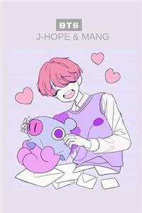 Kpop Bt21 Bts J-Hope and Mang the Dancing Pony Notebook for Armys