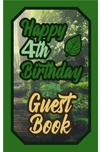 Happy 4th Birthday Guest Book