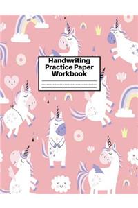 Handwriting Practice Paper Workbook