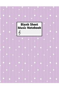 Blank Sheet Music Notebook: Easy Blank Staff Manuscript Book Large 8.5 X 11 Inches Musician Paper Wide 12 Staves Per Page for Piano, Flute, Violin, Guitar, Trumpet, Drums, Cell