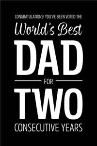 Congratulations! You've Been Voted The World's Best Dad for Two Consecutive Years