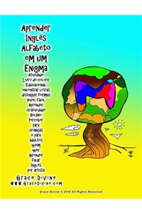 Aprender Inglês Alfabeto em um Enigma Atividade Livro de colorir Educacional encontrar letras distinguir formas nível fácil Aprender criatividade Relaxe Perceber para crianças e para adultos quem quer aprender