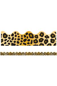 Leopard Print Scalloped Borders
