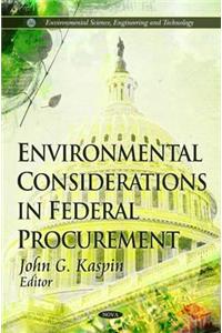 Environmental Considerations in Federal Procurement