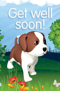 Deep Blue Kids Get Well Postcard (Pkg of 25)