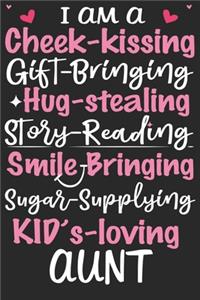 I am a cheek kissing gift bringing hug stealing story reading smile bringing sugar supplying nephew loving aunt