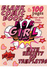 blank comic book for girl with Variety of Templates Draw your Own comics; dogman