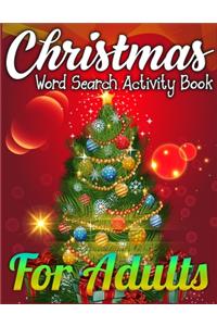 Christmas Word Search Activity Book for Adults