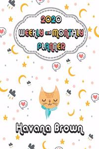 2020 Havana Brown Cat Planner