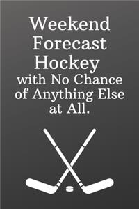 Weekend Forecast Hockey with No Chance of Anything Else at All.