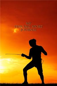 My Fencing Sport Journal Dot Grid Style Notebook