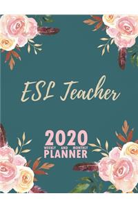 ESL Teacher 2020 Weekly and Monthly Planner