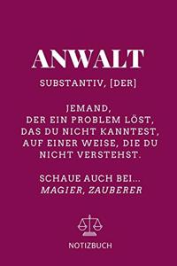 Anwalt Substantiv, [der] Jemand, Der Ein Problem Löst Notizbuch