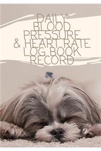 Daily Blood Pressure & Heart Rate Log Book Record
