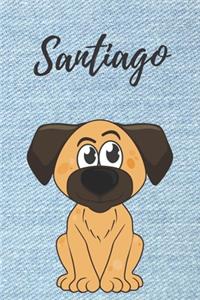 Malbuch Kinder Hunde / Tagebuch / Notizbuch / Journal / DIN A5 / Geschenk Santiago