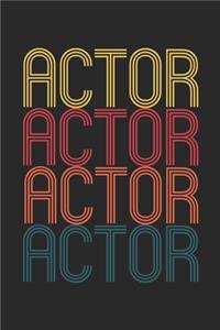 Vintage Actor Notebook - Retro Actor Journal - Actor Gift - Acting Diary