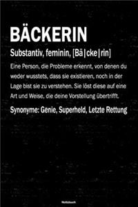 Bäckerin Notizbuch