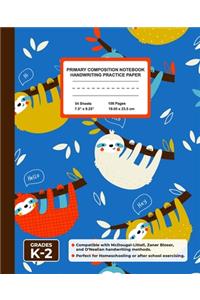 Primary Composition Notebook Handwriting Practice Paper