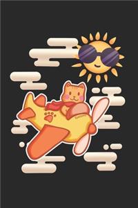 Funny Cat Pilot Notebook