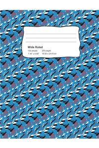Composition Notebook Wide Ruled, 7.44 X 9.69 inch 200 Pages 100 Sheets