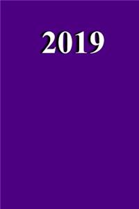 Indigo Color 2019 Daily Planner Simple Plain All Indigo 384 Pages