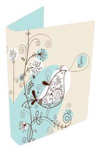 RING BINDER BIRD WITH FLOWERS