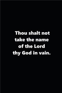 2019 Weekly Planner Religious Theme 2nd Commandment Traditional Black White