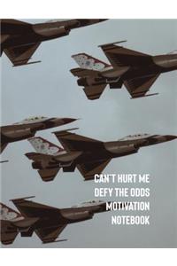 Can't Hurt Me Defy the Odds Motivation Notebook