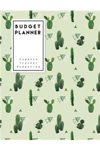 Budget Planner: Vintage Cactus Expense Tracker Budgeting (Size 8.5x11)