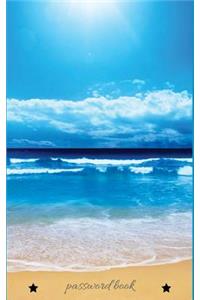 Password Book: Password Journals: A-Z Tabs, the Personal Internet Address Log, Organizer Book, Website Password Log Book Directory, Diary, Information, Internet Password Keeper, Sea Beach Blue Sky Cover, (Discreet Password Journal) Volume 1.