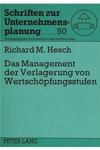 Das Management der Verlagerung von Wertschoepfungsstufen
